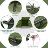 84.6*34.5*49.2in military green camping tent with tent storage bag and adjustable leg brackets with camp bed