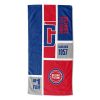 [Personalization Only] OFFICIAL NBA Colorblock Personalized Beach Towel - Detroit Pistons